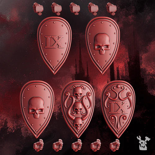 Crimson Wings Shields Set x5