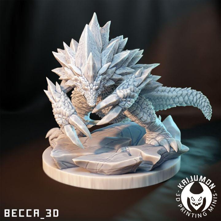 Kaijumon Ice Pangolin/ Tabletop Model / Miniature Figurine | Kaijumon (Alolan SandSlash)