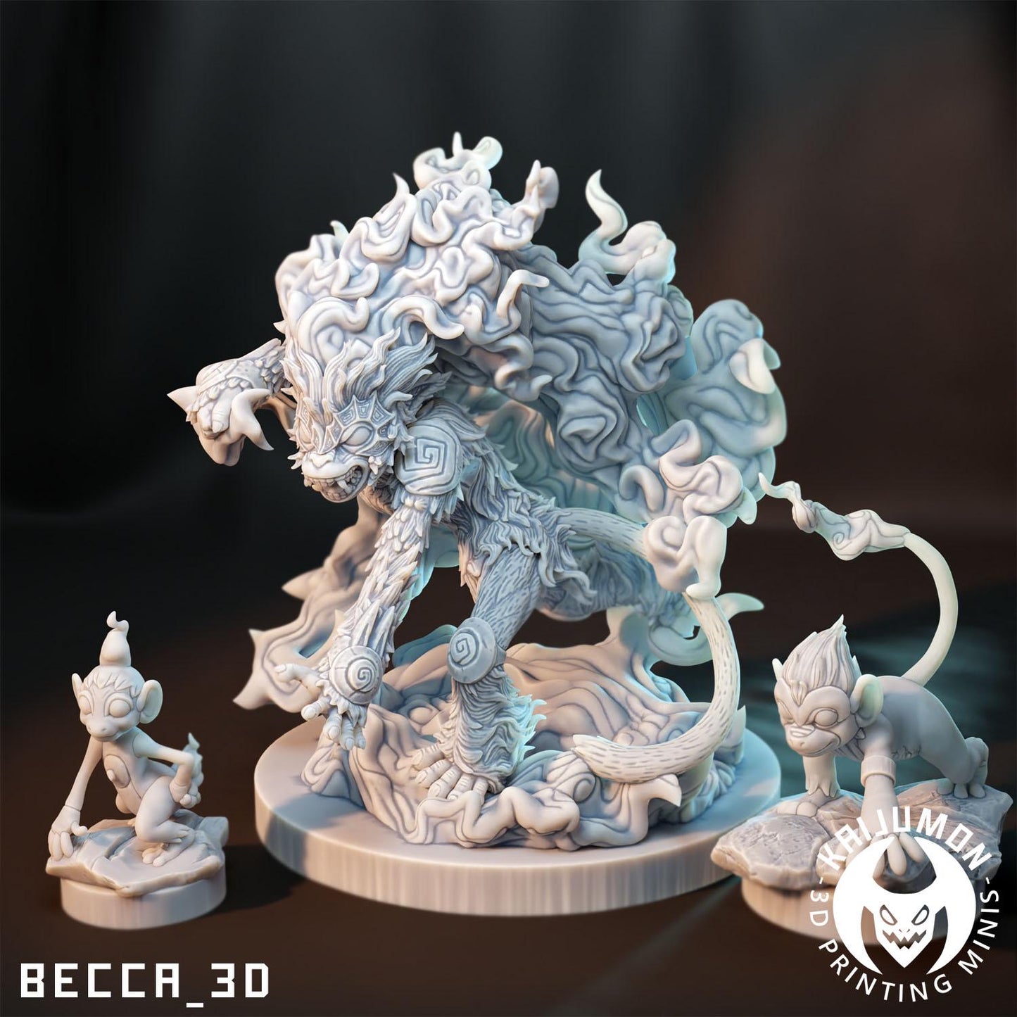 Kaijumon Fire Monkey/ Tabletop Model / Miniature Figurine | Kaijumon (infernape) (Chimchar) (Monferno)