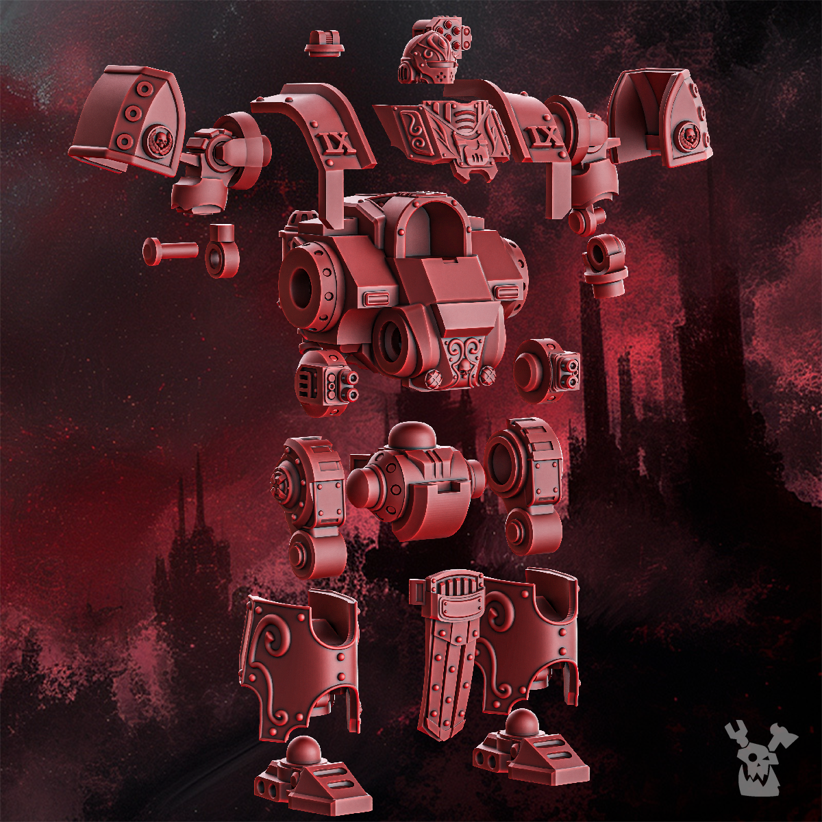 Alternate view of CRIMSON WINGS HEAVY WALKER by DakkaDakka Store - Full Miniature / Model