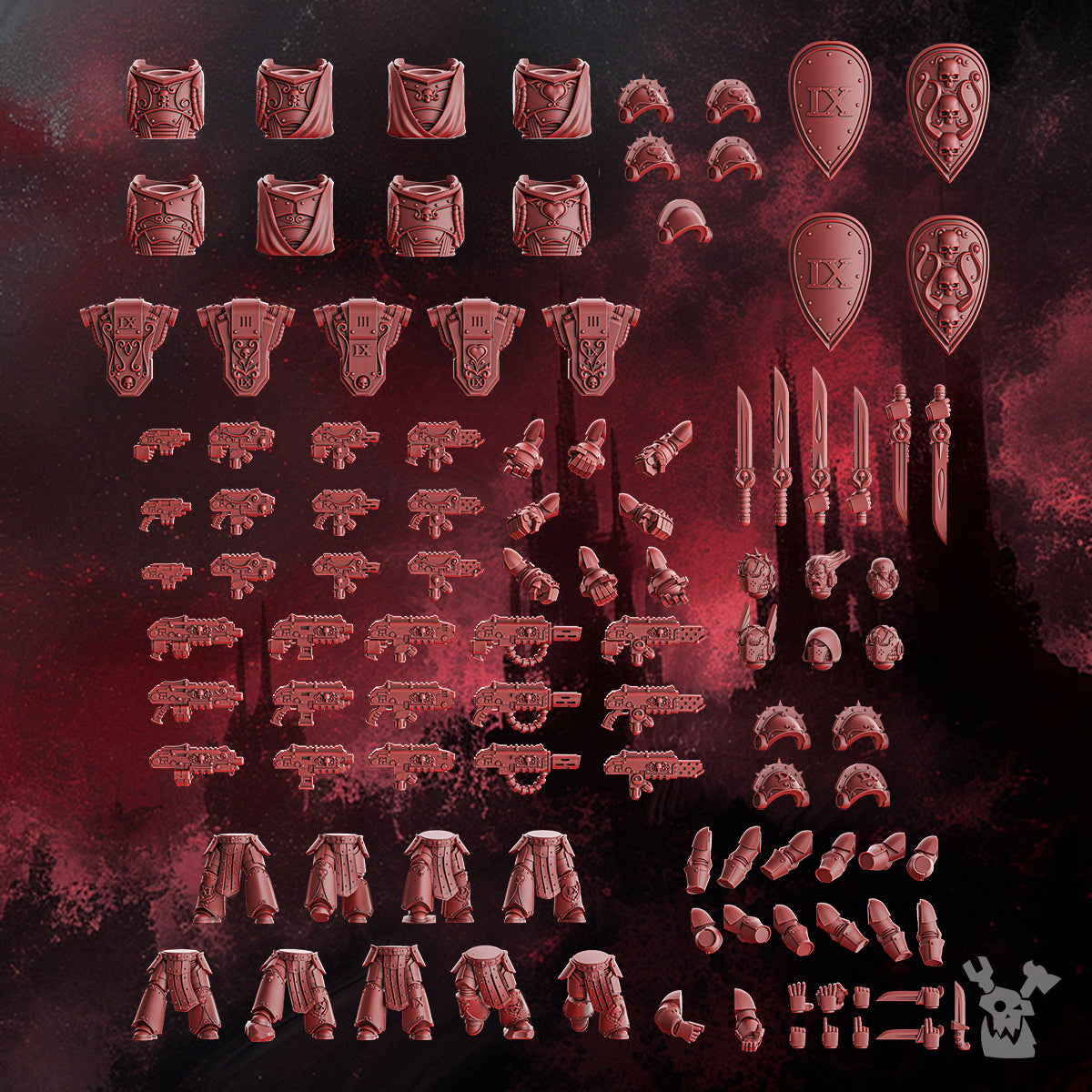 CRIMSON WINGS TACTICAL SQUAD (BUILD-KIT & EASY-TO-BUILD MODELS) by DakkaDakka Store - Full Miniature / Model
