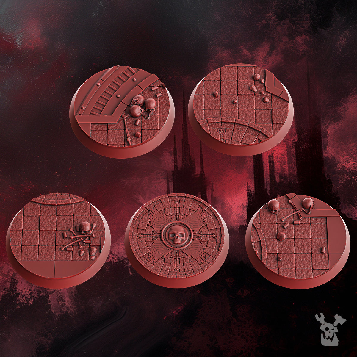 Alternate view of CRIMSON WINGS BASES AND DECOR SET by DakkaDakka Store - Full Miniature / Model