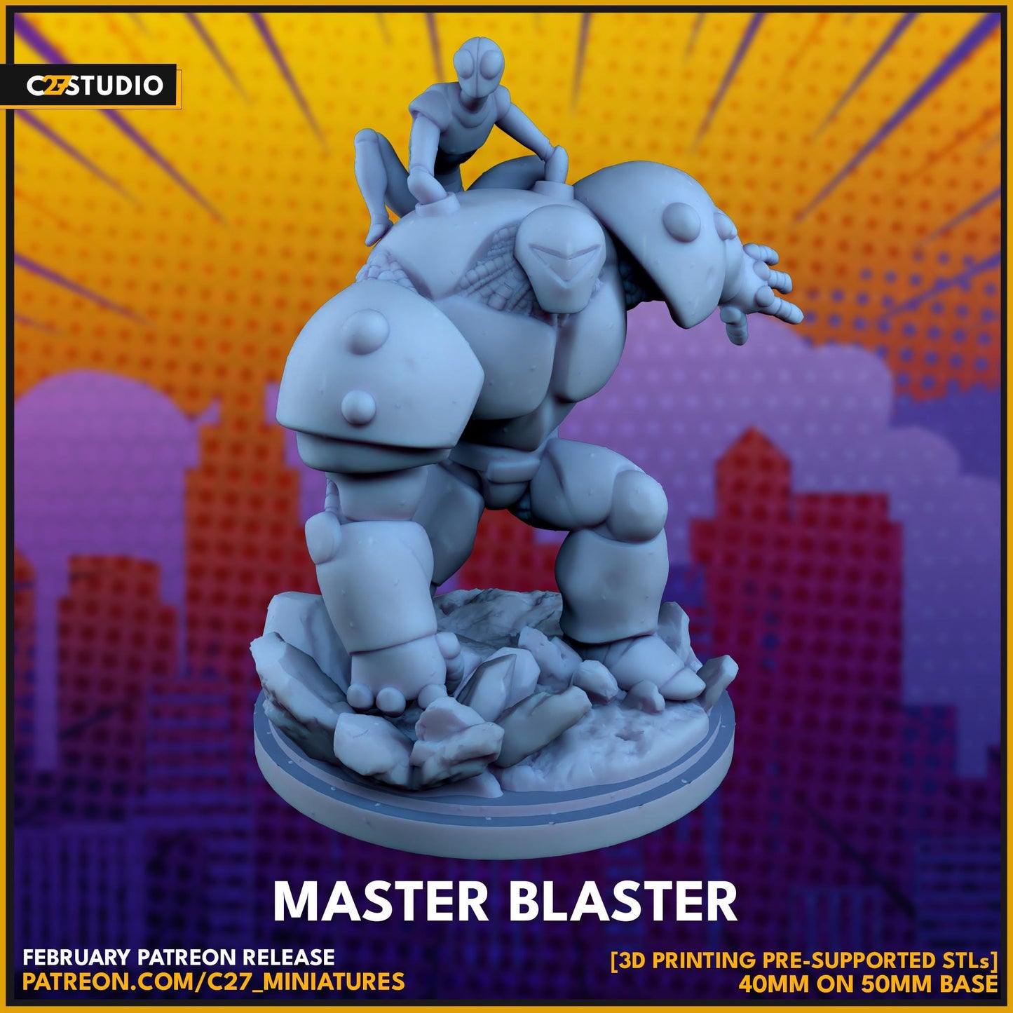 Master Blaster - Crisis Protocol Proxy - Marvel Fan Art - 3d Printed TTRPG Miniature