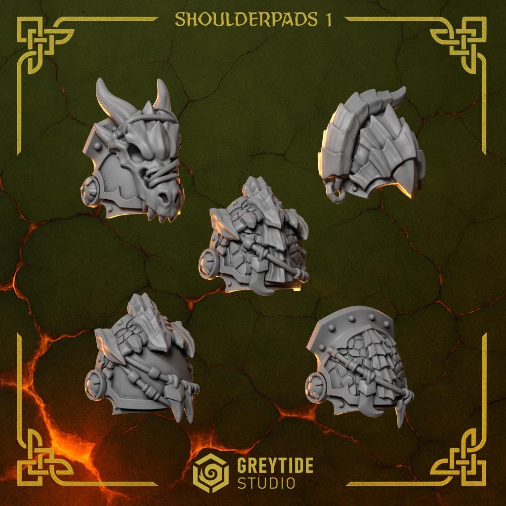 Shoulder pads 1 | Anvil Wardens| Greytide Studio