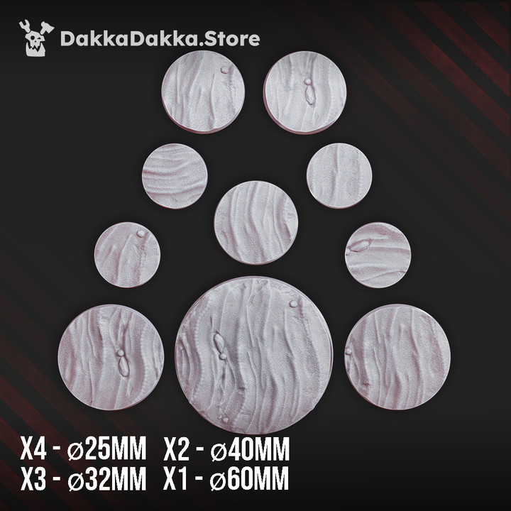 DECORATIVE BASES "WAVY SAND" SET by DakkaDakka Store - Full Miniature / Model