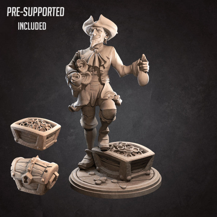 Pirate Dealer Free with Patreon by Bite The Bullet - Full Miniature / Model