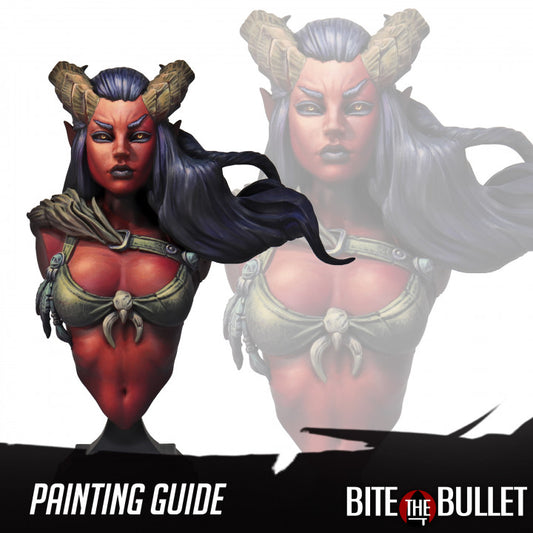 PDF Only Bust Painting Guide Lysera the Tiefling Druid