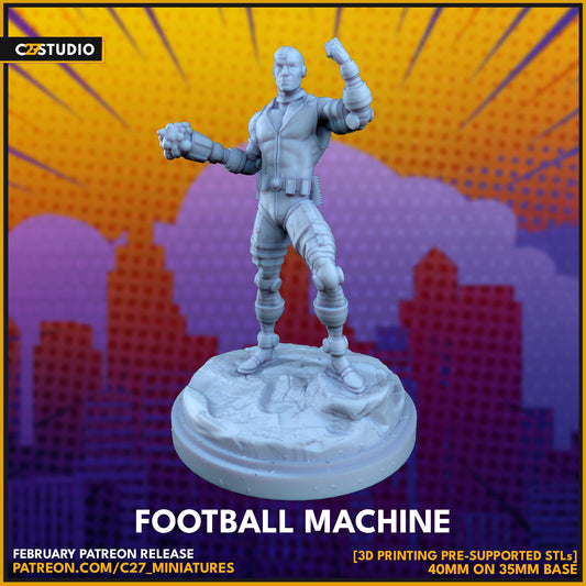 Football Machine - Crisis Protocol Proxy - Marvel Fan Art - 3d Printed TTRPG Miniature
