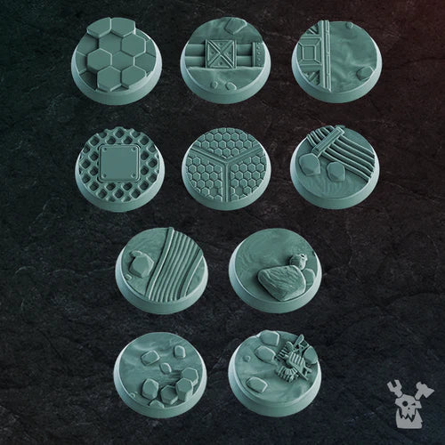 War Field Theme 25mm Bases Set x10