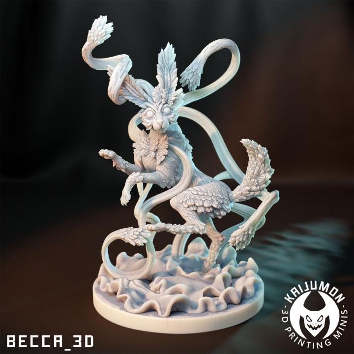 Kaijumon Fairy Cat/ Tabletop Model / Miniature Figurine | Kaijumon