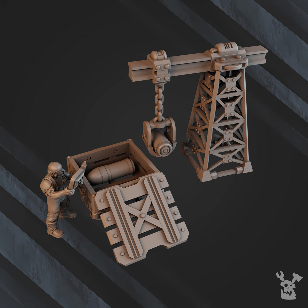 Alternate view of HEAVY ARTILLERY MOUNT WITH EARTHQUAKER CANNON & GORGON SIEGE GUN by DakkaDakka Store - Weapon