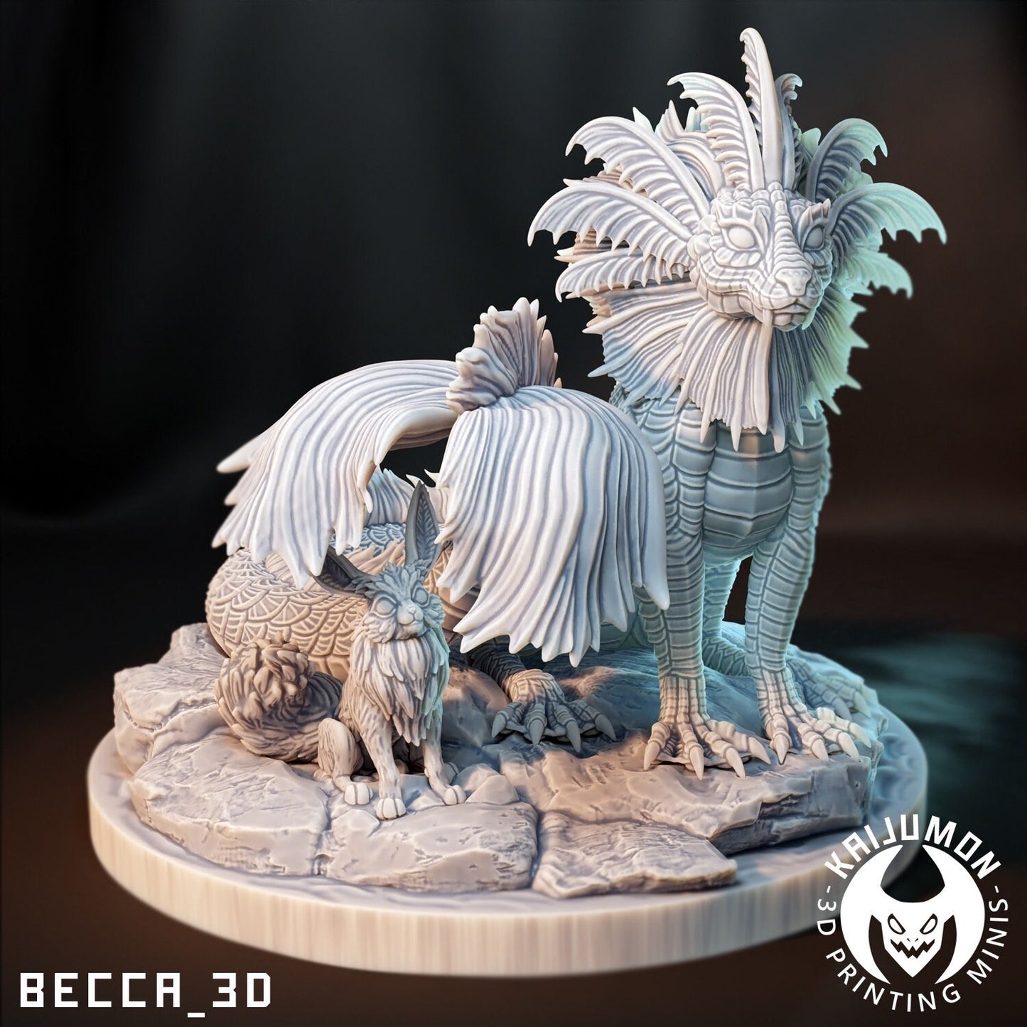 Kaijumon water fox/ Tabletop Model / Miniature Figurine | Kaijumon (vaporeon)