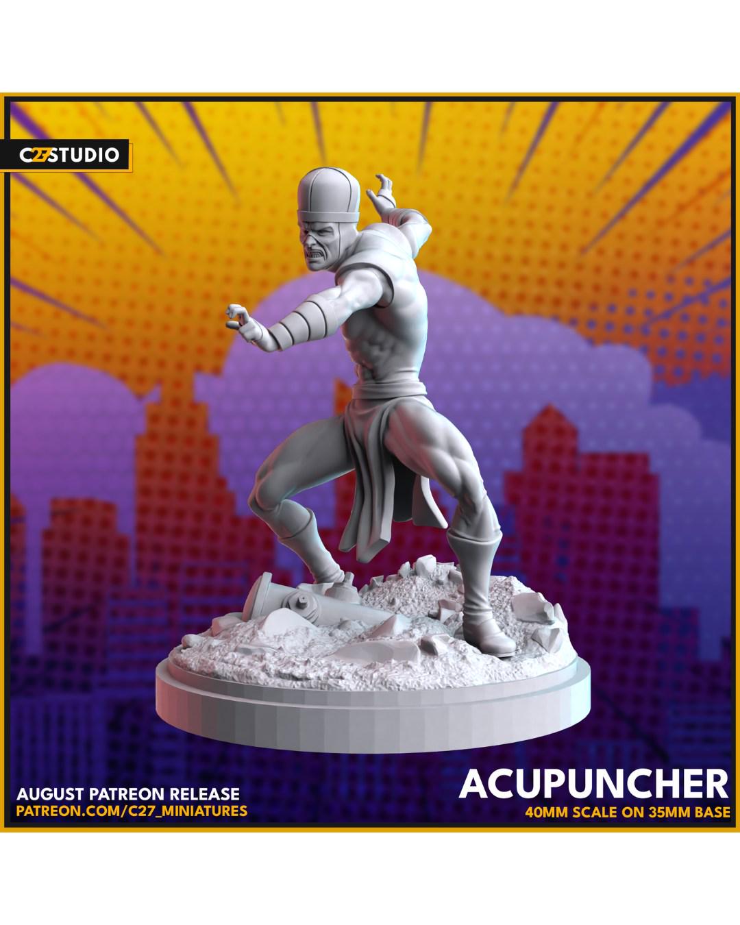 Acupunch - Crisis Protocol Proxy - Marvel Fan Art - 3d Printed TTRPG Miniature