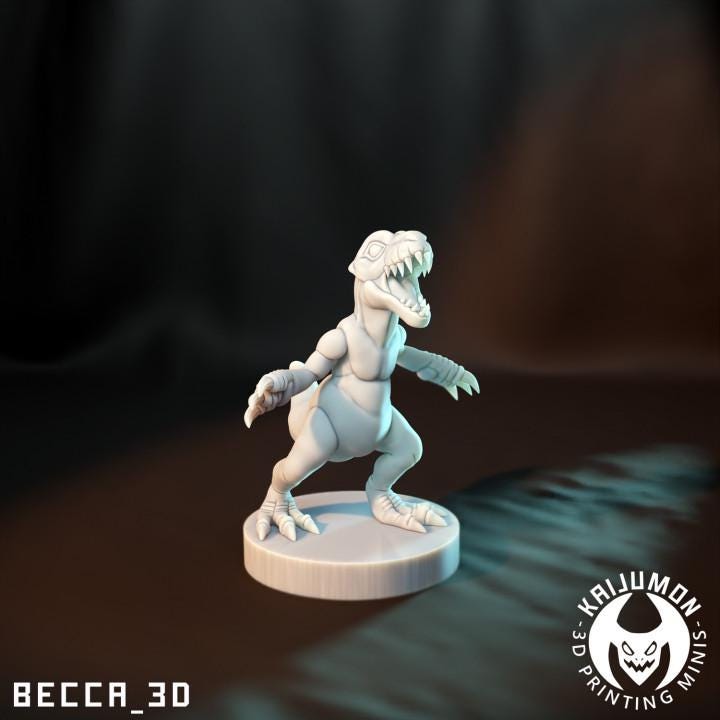 Kaijumon Greymon/ Tabletop Model / Miniature Figurine | Kaijumon