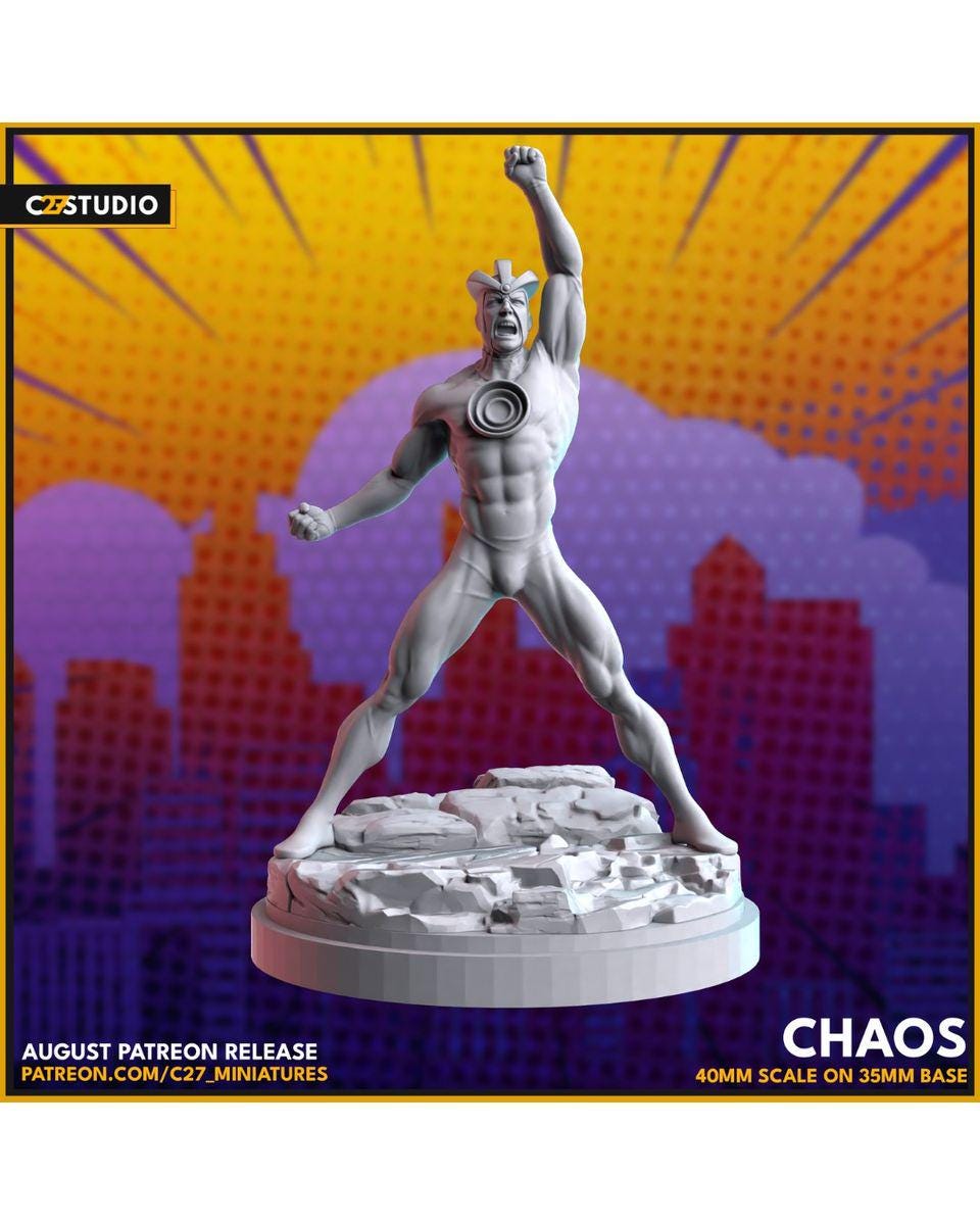 Chaos - Crisis Protocol Proxy - Marvel Fan Art - 3d Printed TTRPG Miniature