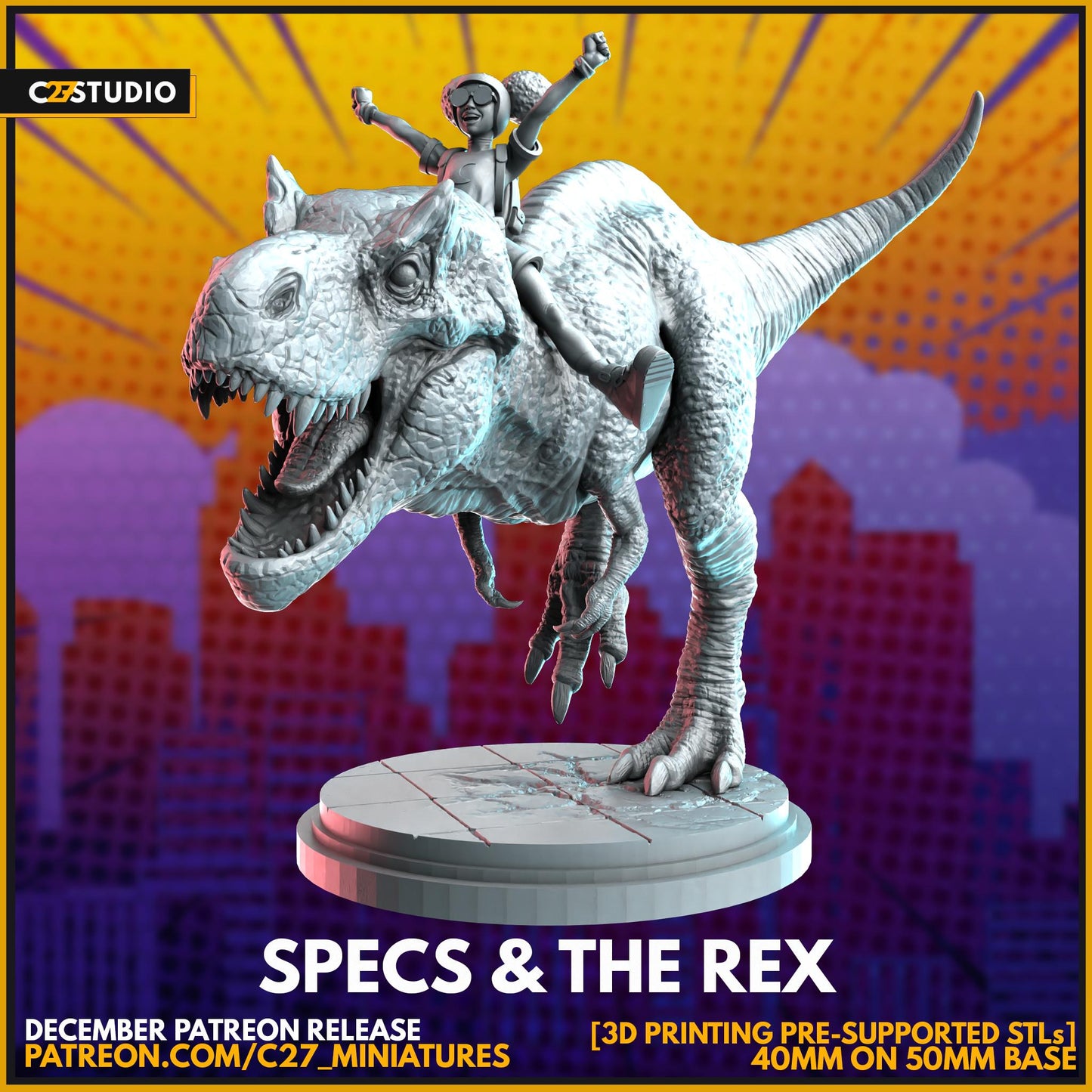 Specs & The Rex - Crisis Protocol Proxy - Marvel Fan Art - 3d Printed TTRPG Miniature