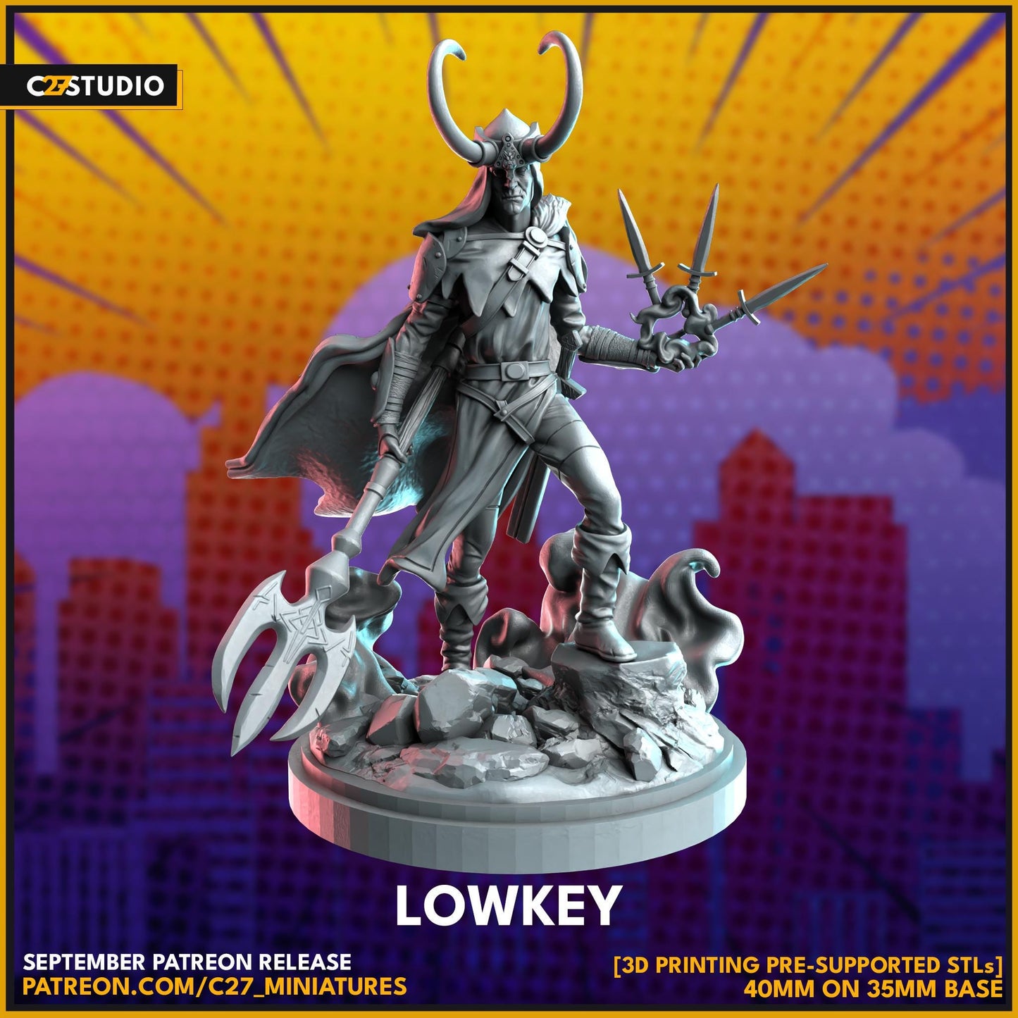LowKey - Crisis Protocol Proxy - Marvel Fan Art - 3d Printed TTRPG Miniature