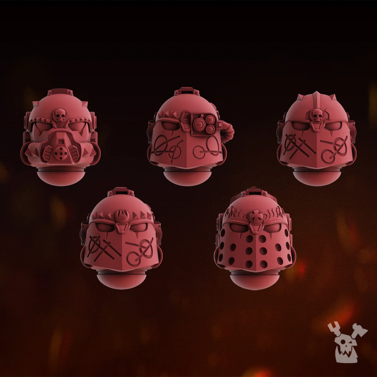 Fire Preachers Heads Set x5 #1