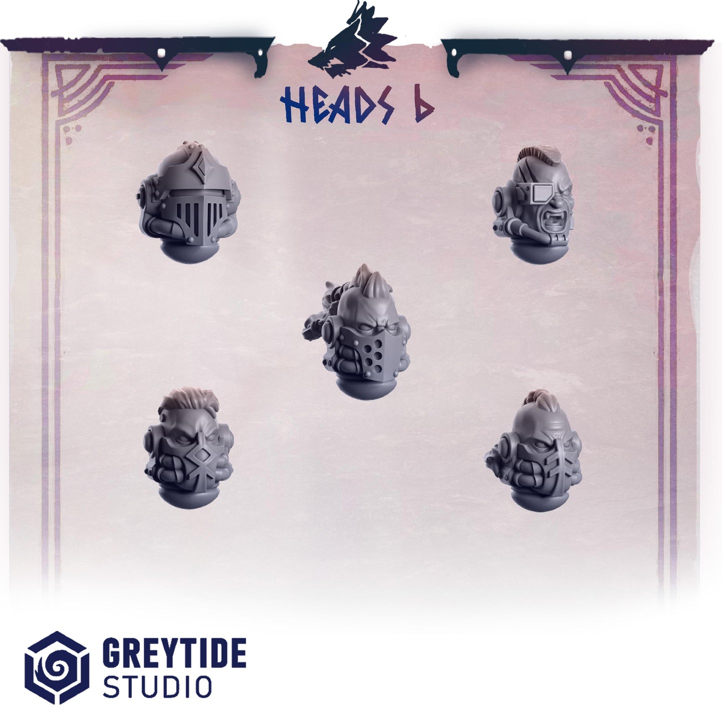 Heads 6 | Primal hounds | Greytide Studio
