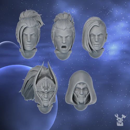 Lunar Angels Heads Set x5