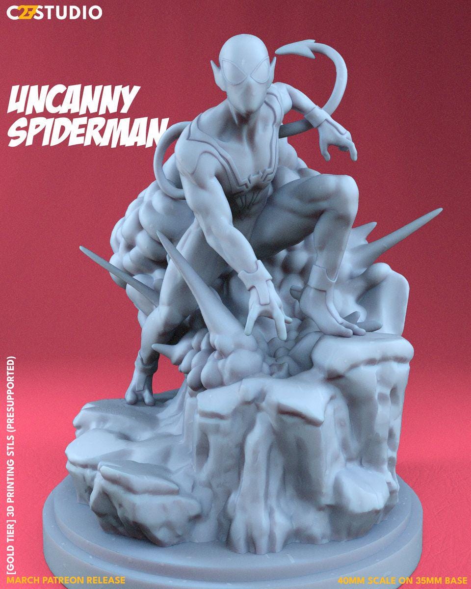 Spiderbamf - Crisis Protocol Proxy - Marvel Fan Art - 3d Printed TTRPG Miniature