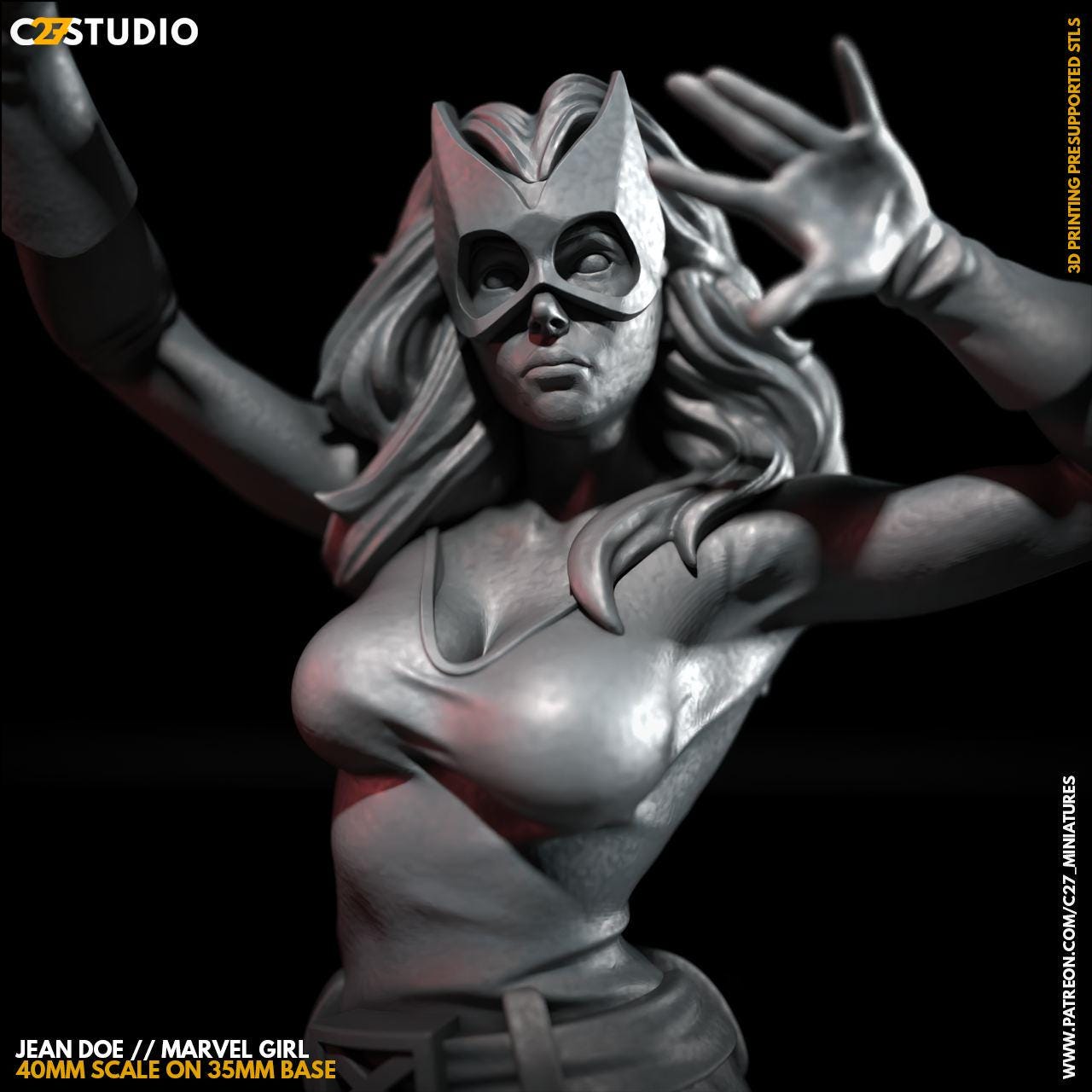 Jean Doe - Crisis Protocol Proxy - Marvel Fan Art - 3d Printed TTRPG Miniature