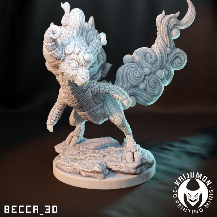 Kaijumon Electric Sheep / Tabletop Model / Miniature Figurine | Kaijumon (Ampharos)