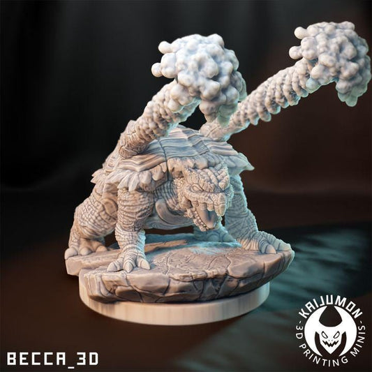 Kaijumon Water Turtle Action Pose / Tabletop Model / Miniature Figurine | Kaijumon (Blastoise)