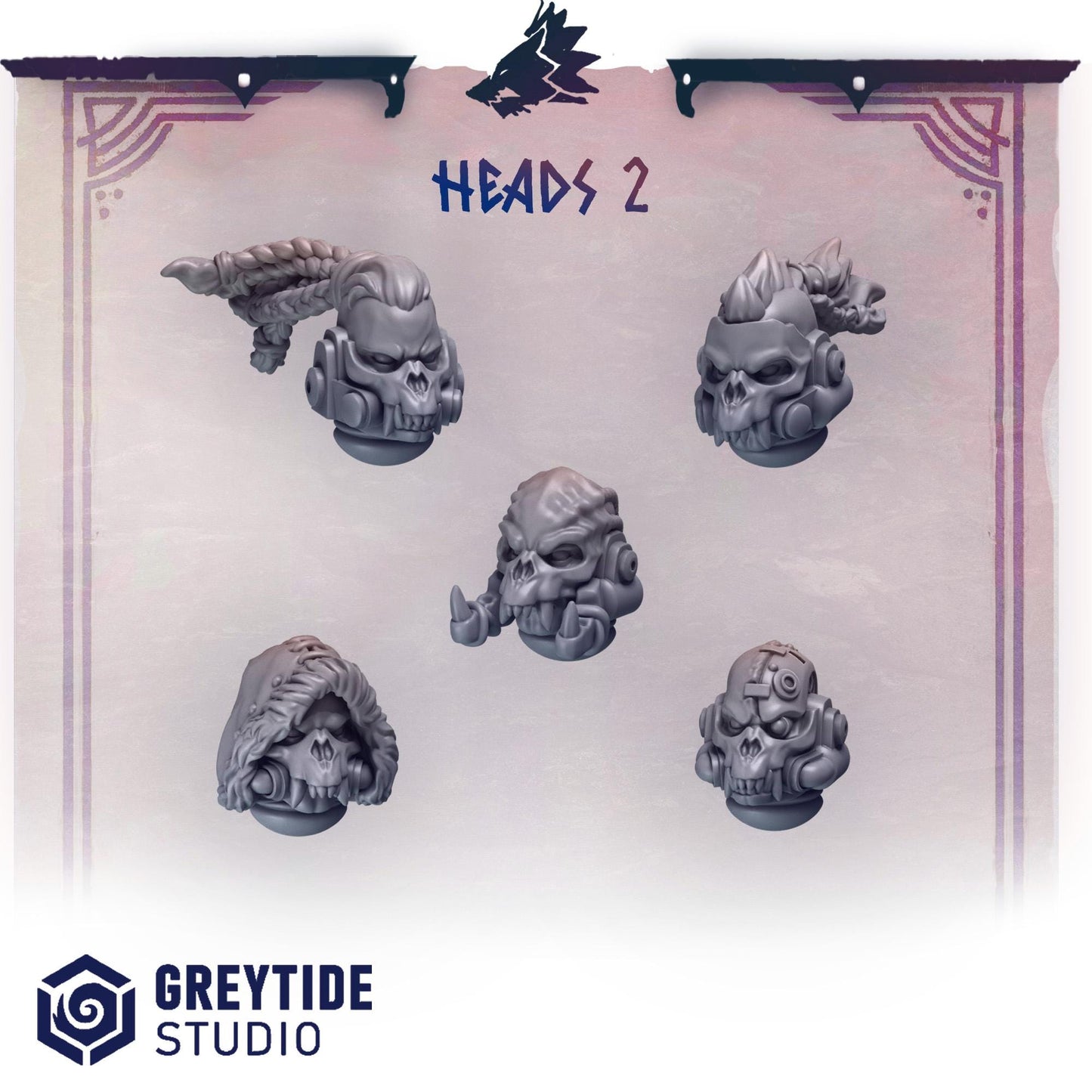Heads 2 | Primal hounds | Greytide Studio