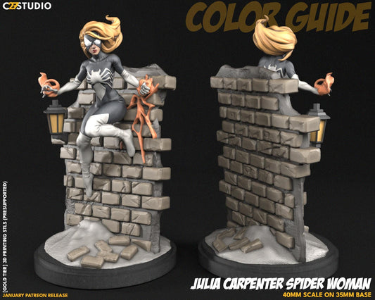 Arachnid Woman - Crisis Protocol Proxy - Marvel Fan Art - 3d Printed TTRPG Miniature