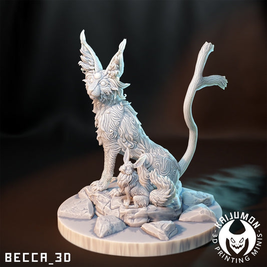 Kaijumon Esper Cat/ Tabletop Model / Miniature Figurine | Kaijumon (espeon)