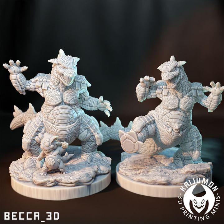 Kaijumon Kanga Kaiju / Tabletop Model / Miniature Figurine | Kaijumon (Kangaskhan)