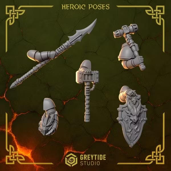 Anvil Warden hero pose by Greytide Studio