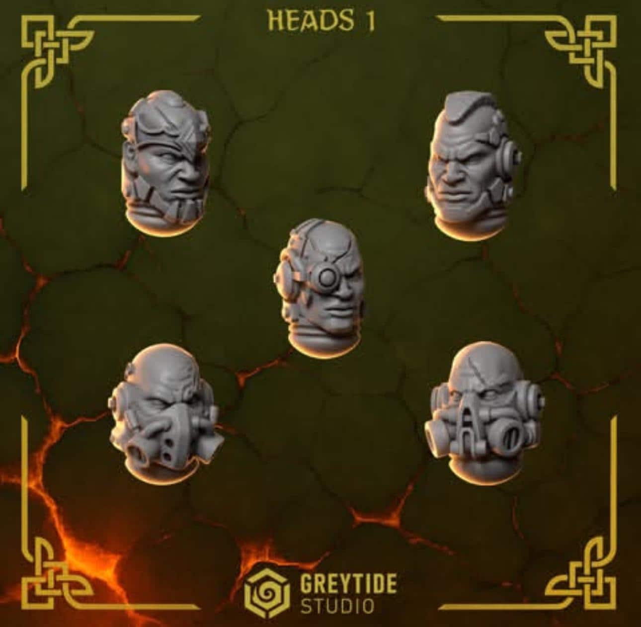 Anvil Warden Heads 1 by Greytide Studio
