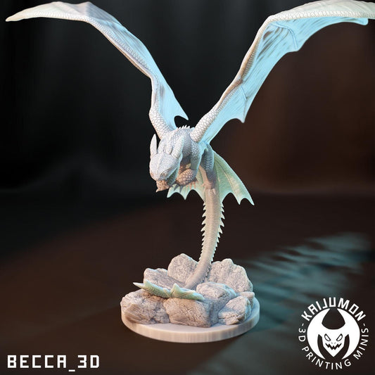 Black Dragon / Tabletop Model / Miniature Figurine | Kaijumon (Night Fury)