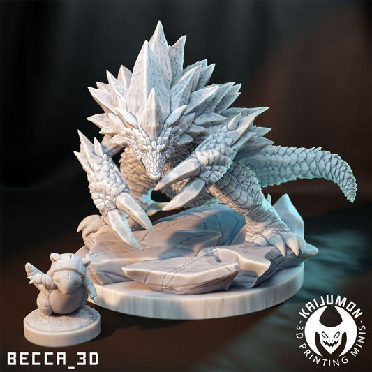 Kaijumon Ice Pangolin/ Tabletop Model / Miniature Figurine | Kaijumon (Alolan SandSlash)