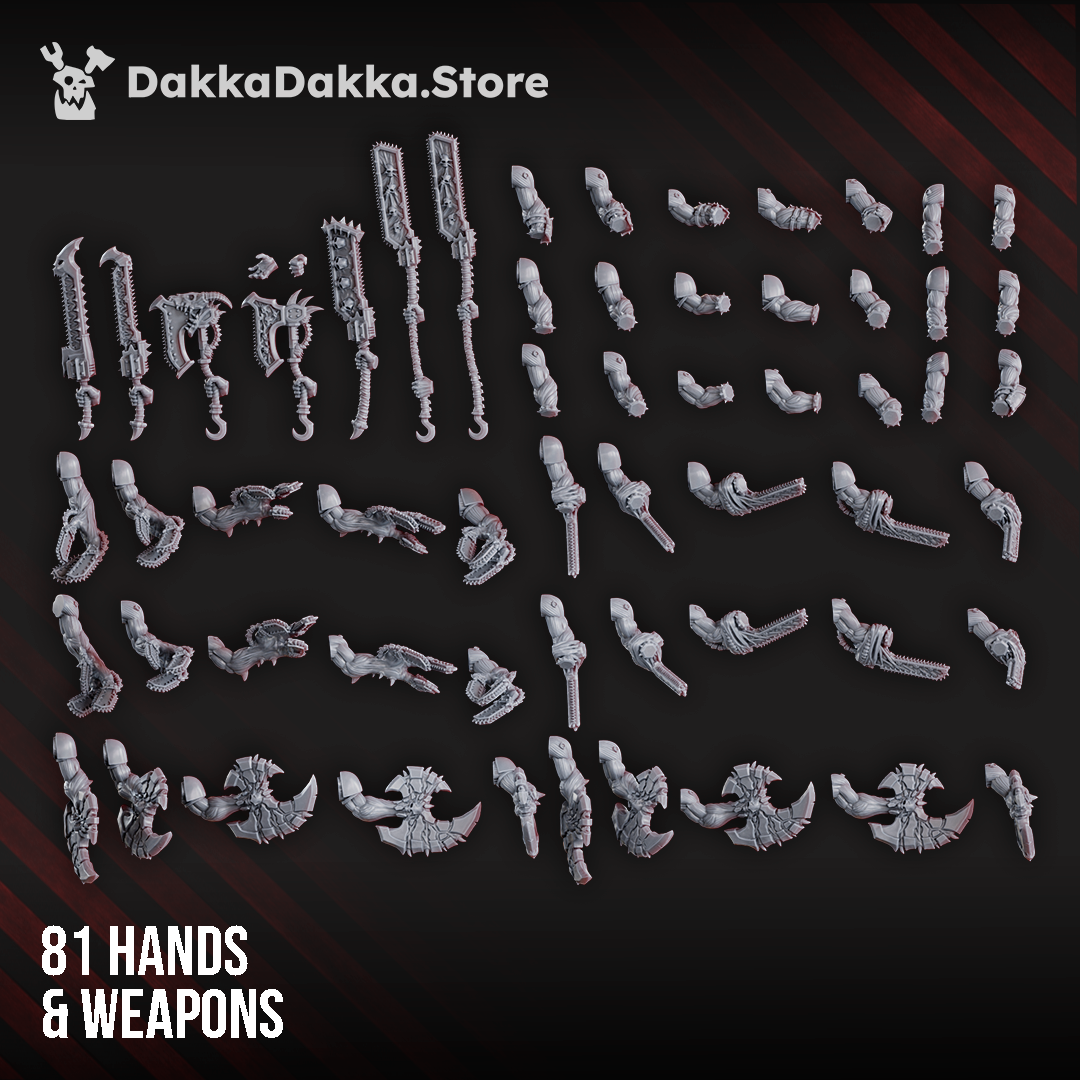 Alternate view of CURSED BONE SHREDDERS SQUAD (BUILD KIT) by DakkaDakka Store - Full Miniature / Model