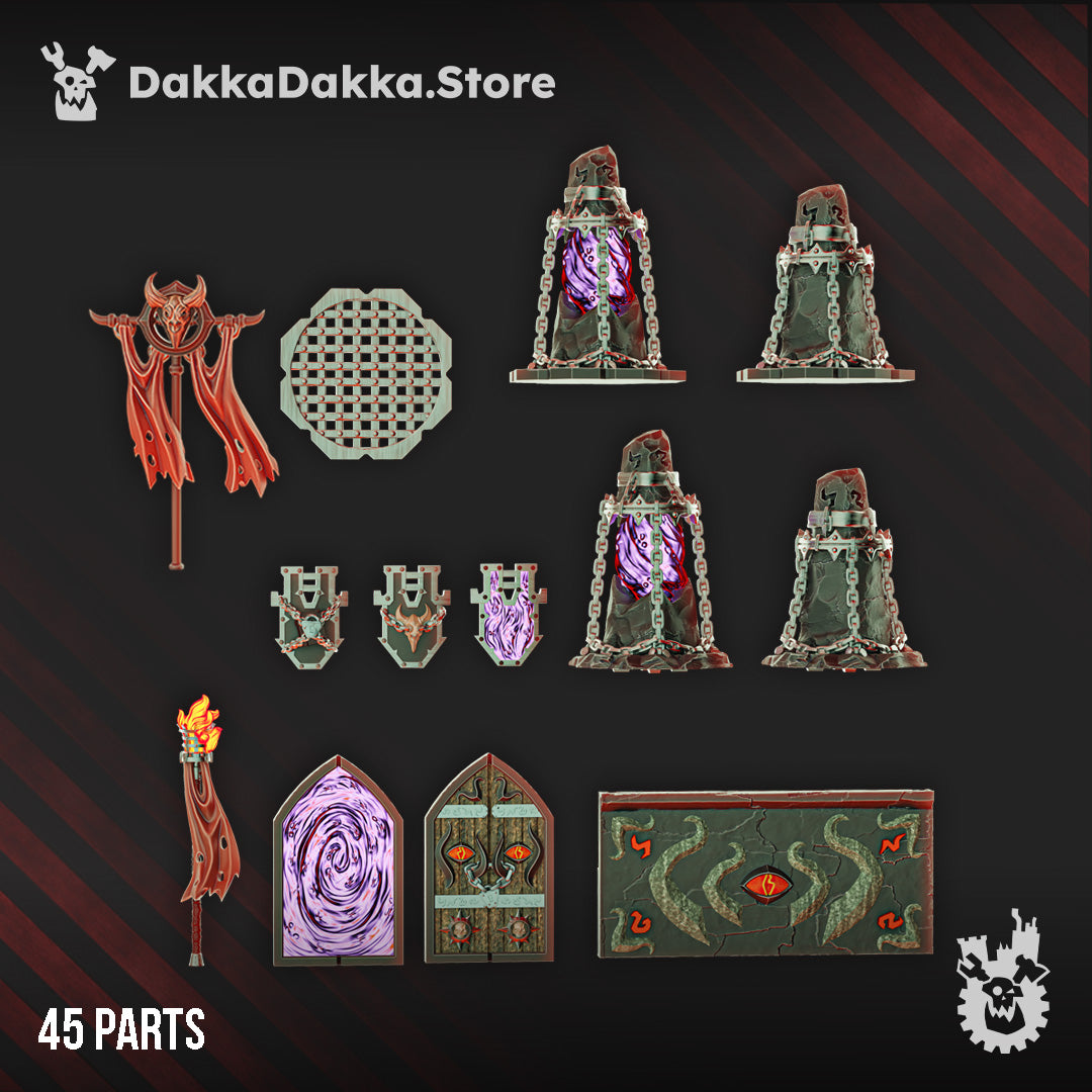 CORRUPTED STORMPRIDE TEMPLE PROPS SET by DakkaDakka Store - Full Miniature / Model