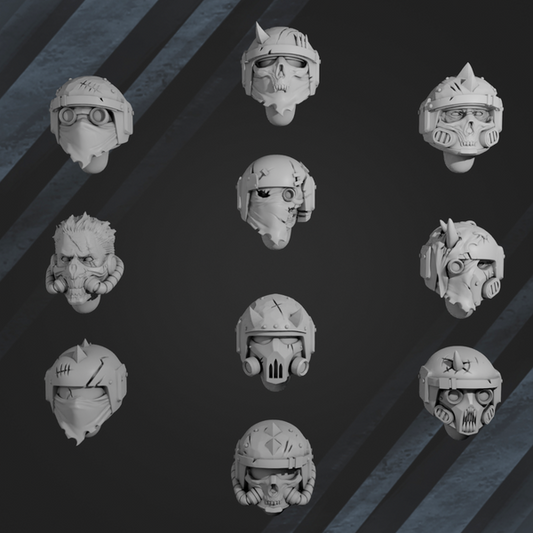 BLOOD RENEGADES HEAD BITS SET X10