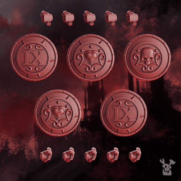 Crimson Wings Destroyers Shields Set x5