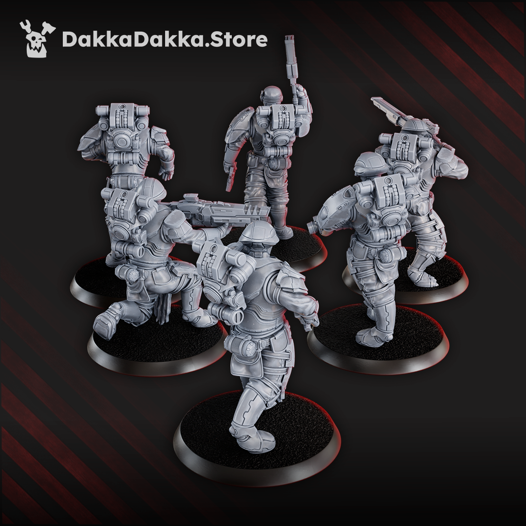 Alternate view of OPERATIONS TEAM (build-kit) by DakkaDakka Store - Full Miniature / Model