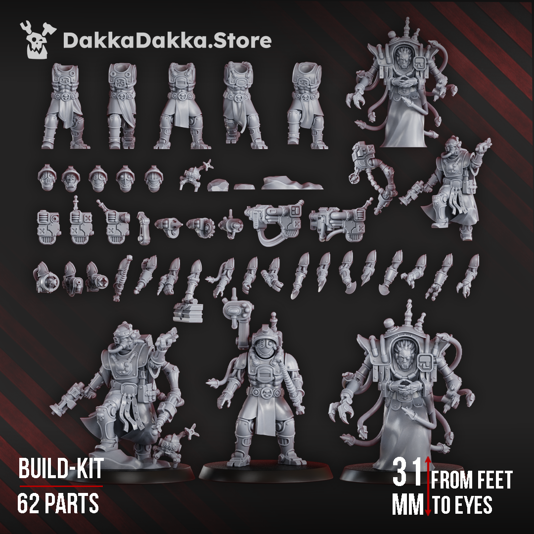 Alternate view of Pluto's Mechanized Liquidation Team (build-kit) by DakkaDakka Store - Full Miniature / Model