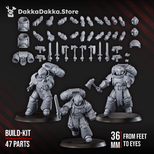 SPACE KNIGHTS STORM SQUAD WITH JETPACKS (BUILD KIT)