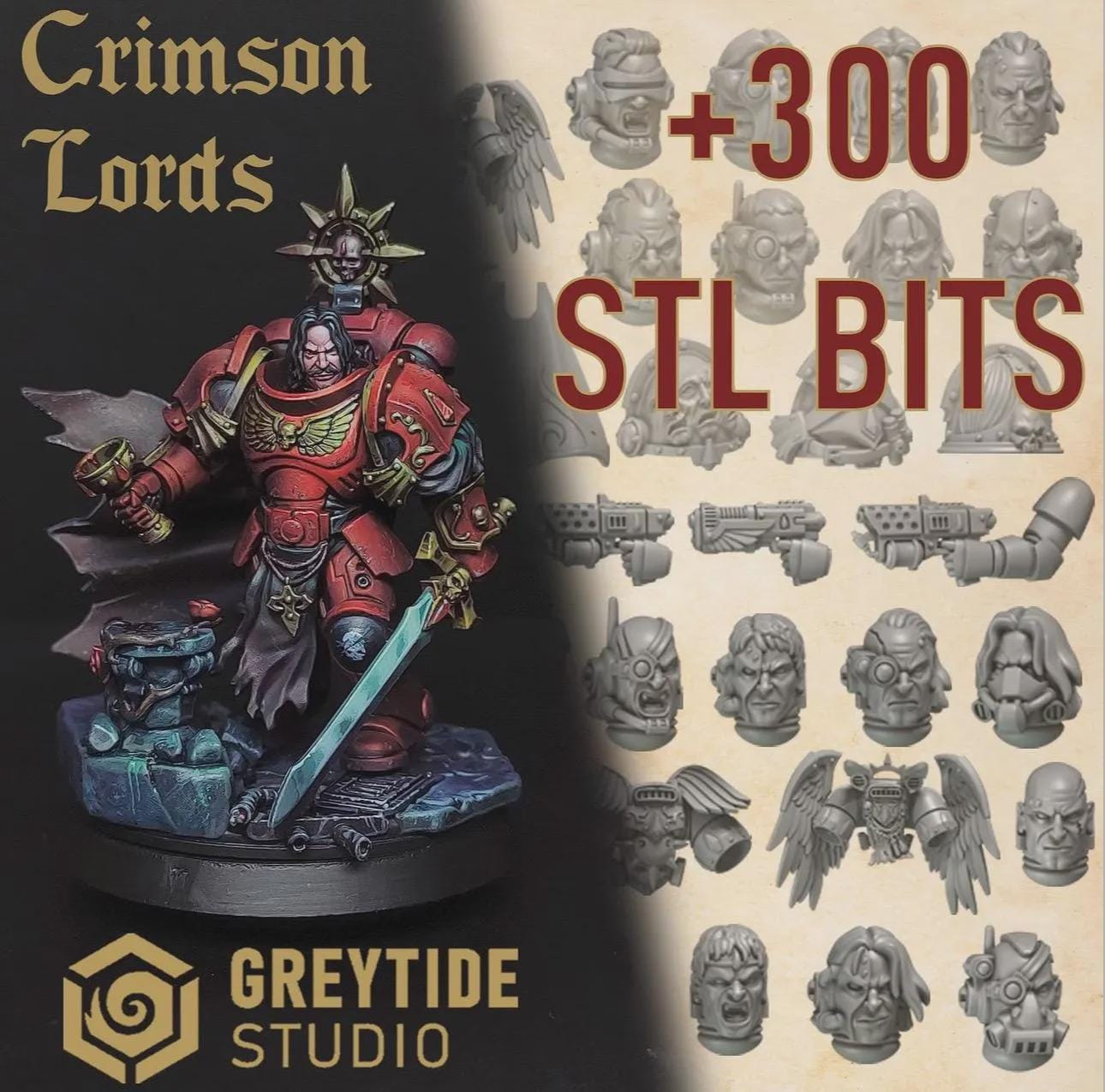 Complete set (over 300 bits) | Crimson Lords | Greytide Studio