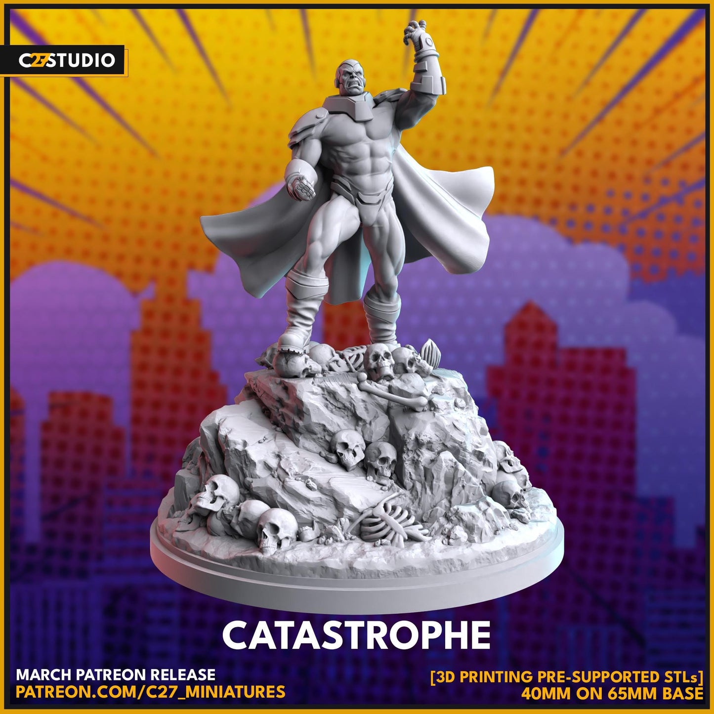 Catastrophe - Crisis Protocol Proxy - Marvel Fan Art - 3d Printed TTRPG Miniature
