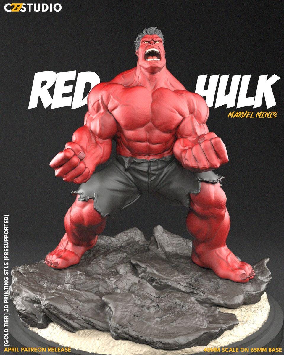 Crimson Smash - Crisis Protocol Proxy - Marvel Fan Art - 3d Printed TTRPG Miniature