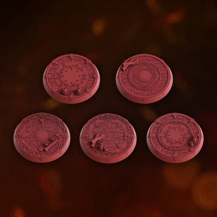 32mm Fire Preachers Bases Set x5