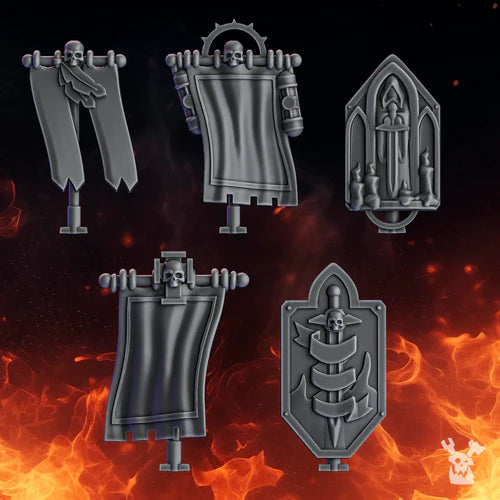 Pactum Aeternum Knight Backpack Flags Set x5