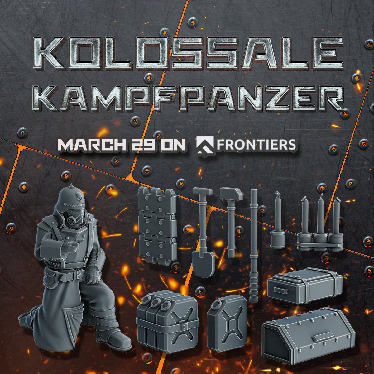 KOLOSSALE KAMPFPANZER PROJECT PROMO BITS SET by DakkaDakka Store - Upgrade / Conversion Part
