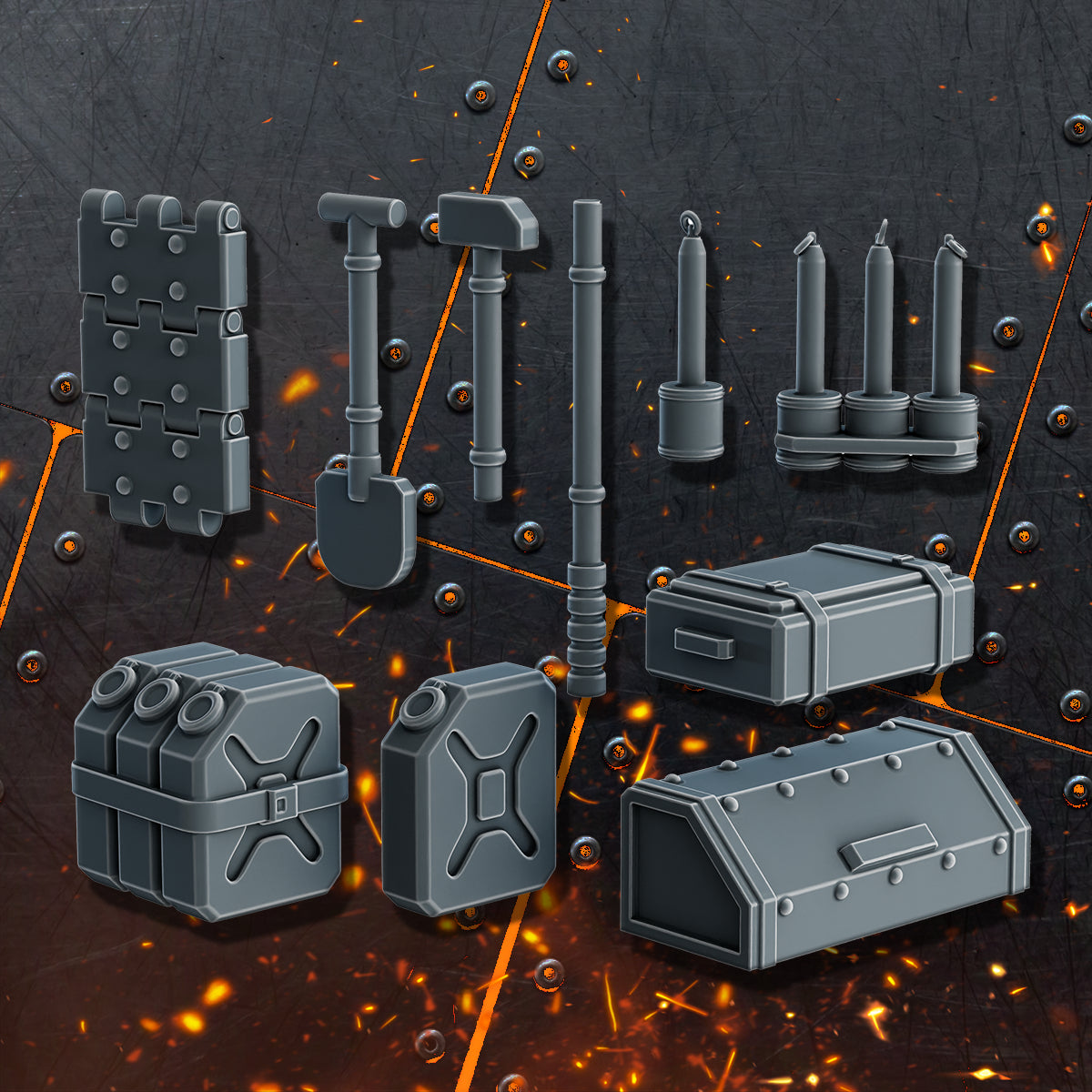 Alternate view of KOLOSSALE KAMPFPANZER PROJECT PROMO BITS SET by DakkaDakka Store - Upgrade / Conversion Part